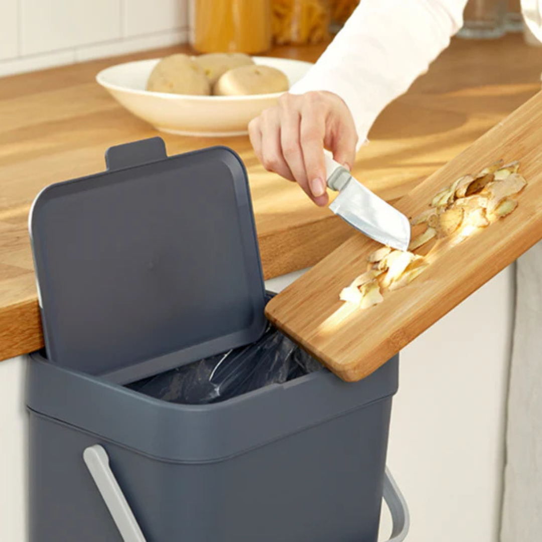 Litem Hanging Food Waste Bin with Basket