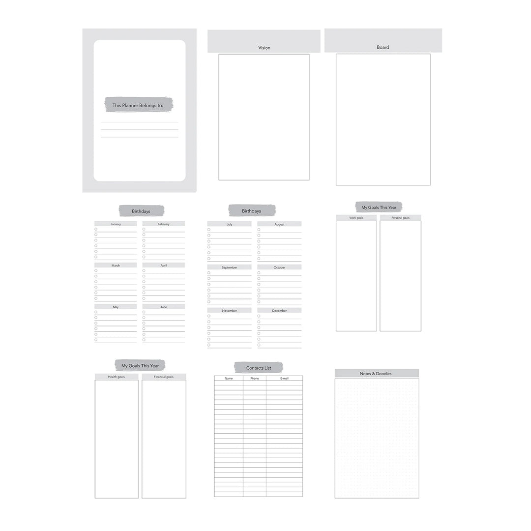 Lovely Store Carbon Fiber Weekly Planner