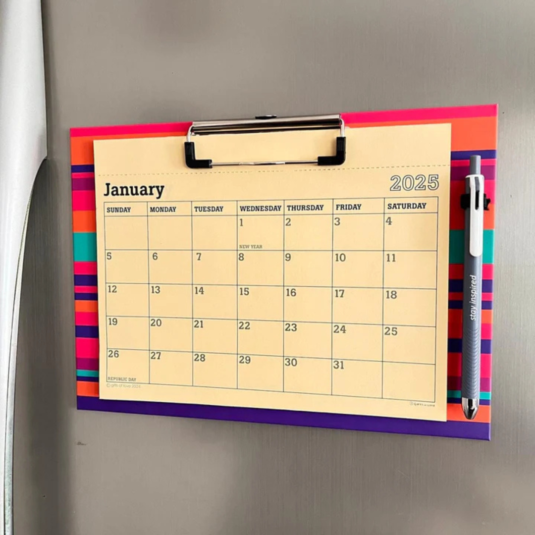 Magnetic & Wall Mountable Clipboard Calendar