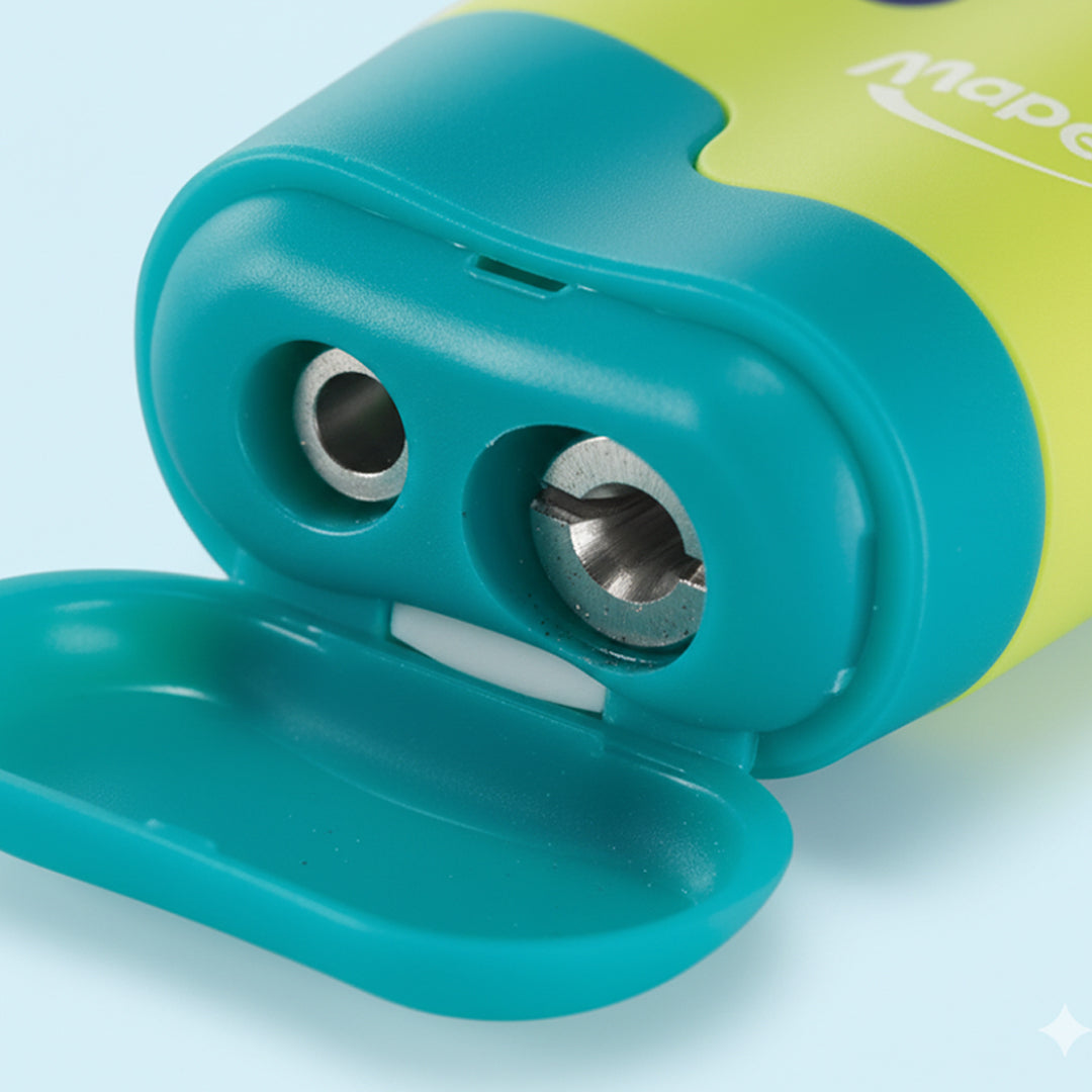 Maped-Duo Grip Erasers and Pencil Sharpener Assorted Colors