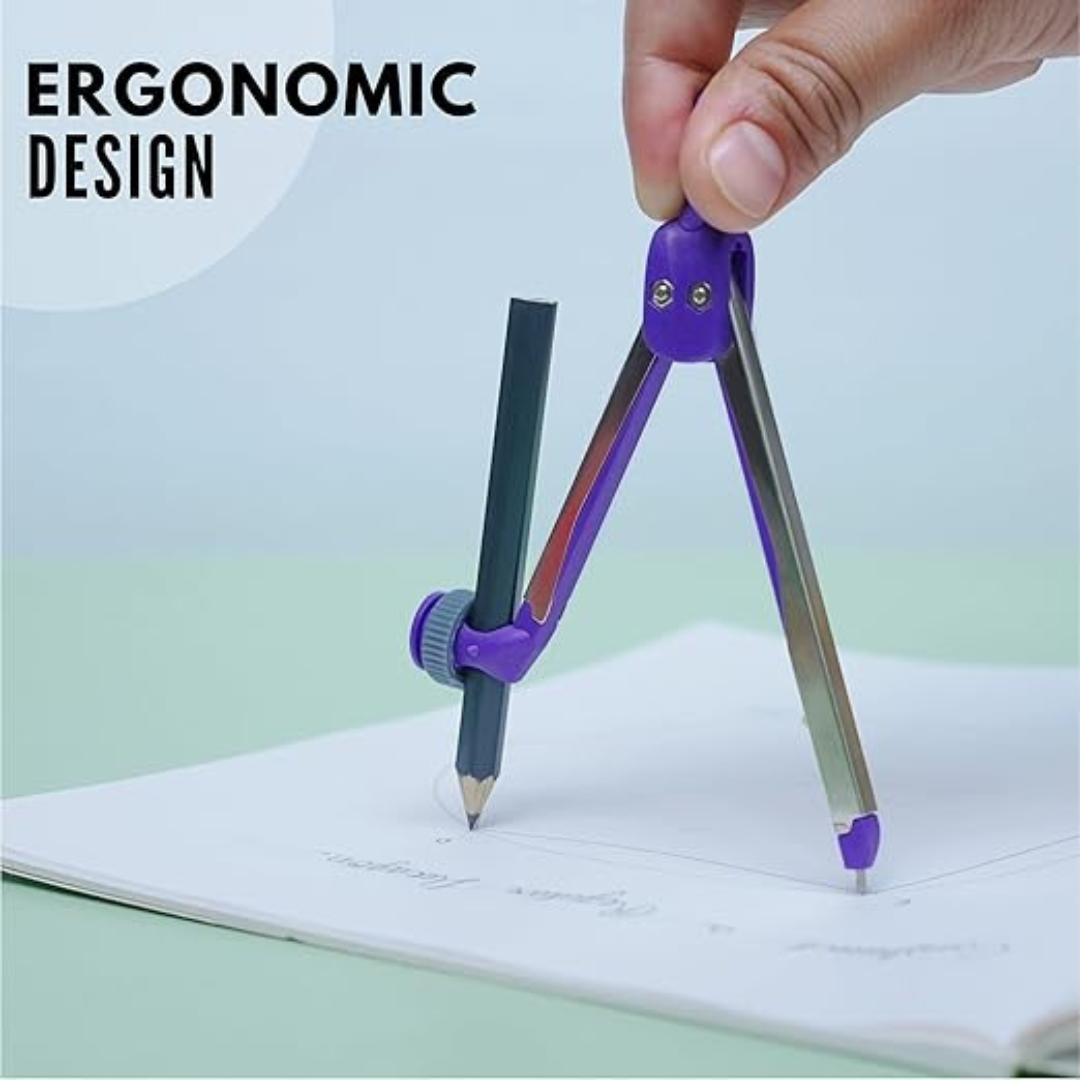 Maped Geotrix Compass+ Mechanical Pencil+ Wooden Pencil (Set of 3)