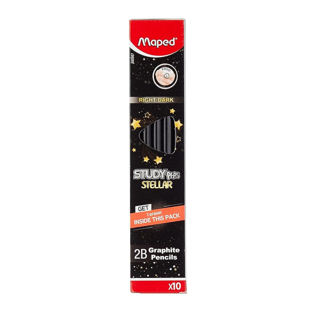 Maped Study Peps Stellar Pencil With Eraser-Set of 10