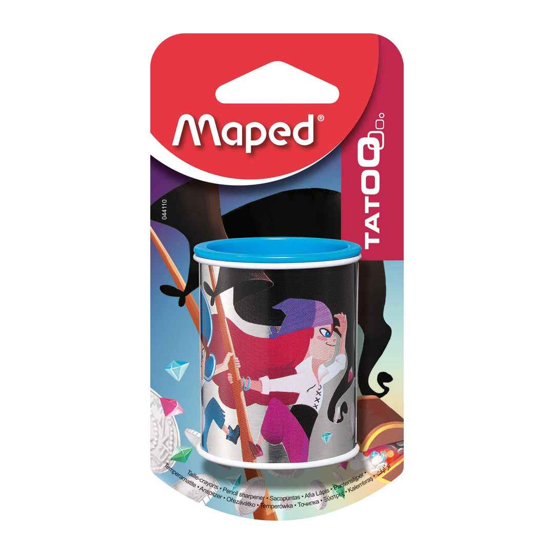 Maped 2-Hole Multicolor Tattoo Metal Can Sharpener