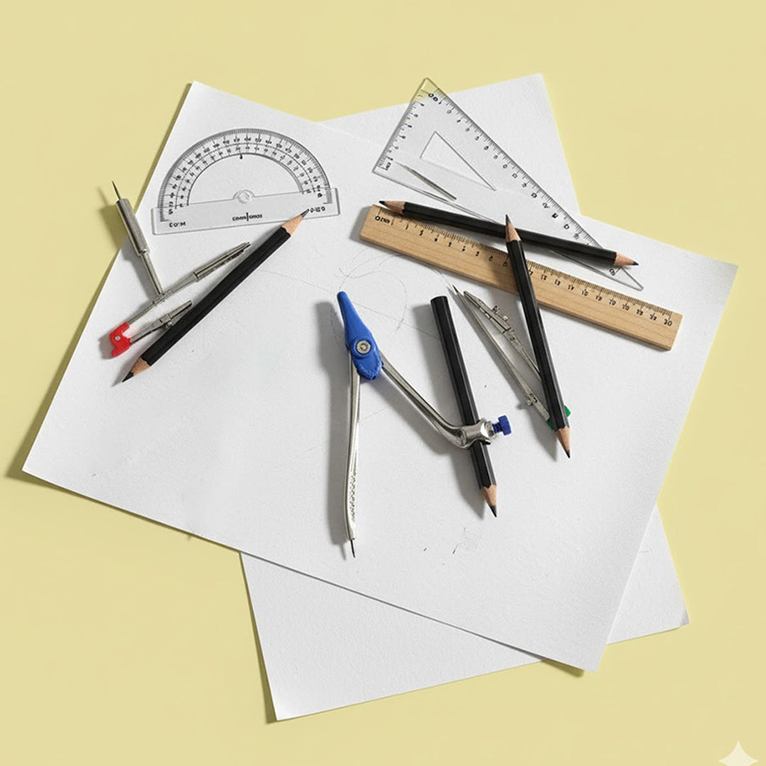 Maped Metal 9pcs Ruler Set