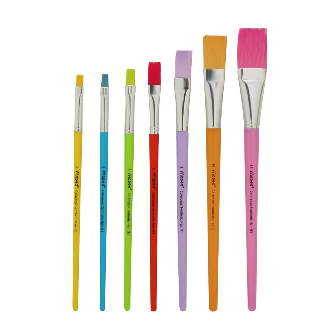 Maped Color'Peps Synthetic Flat Brushes Set