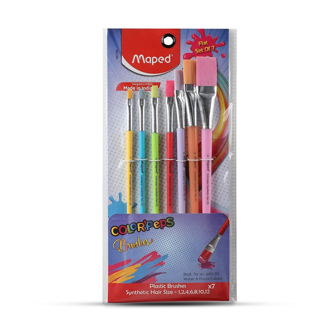 Maped Color'Peps Synthetic Flat Brushes Set