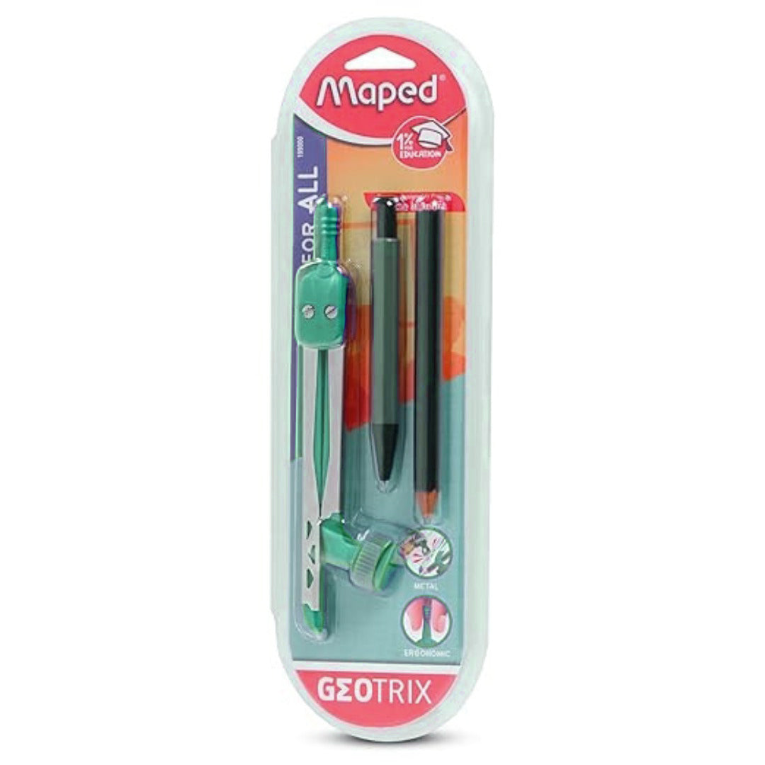 Maped Geotrix Compass+ Mechanical Pencil+ Wooden Pencil (Set of 3)