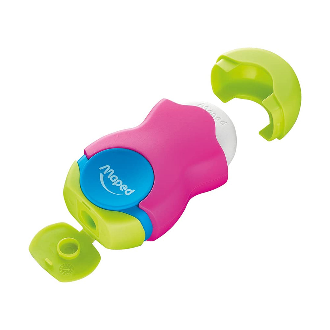 Maped Loopy Translucent Duo Eraser and Sharpener