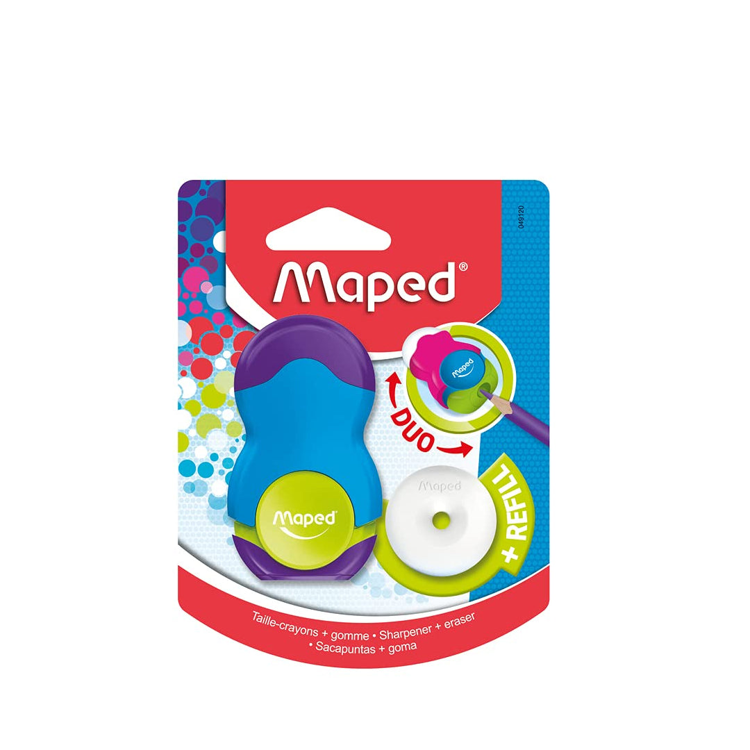 Maped Loopy Translucent Duo Eraser and Sharpener