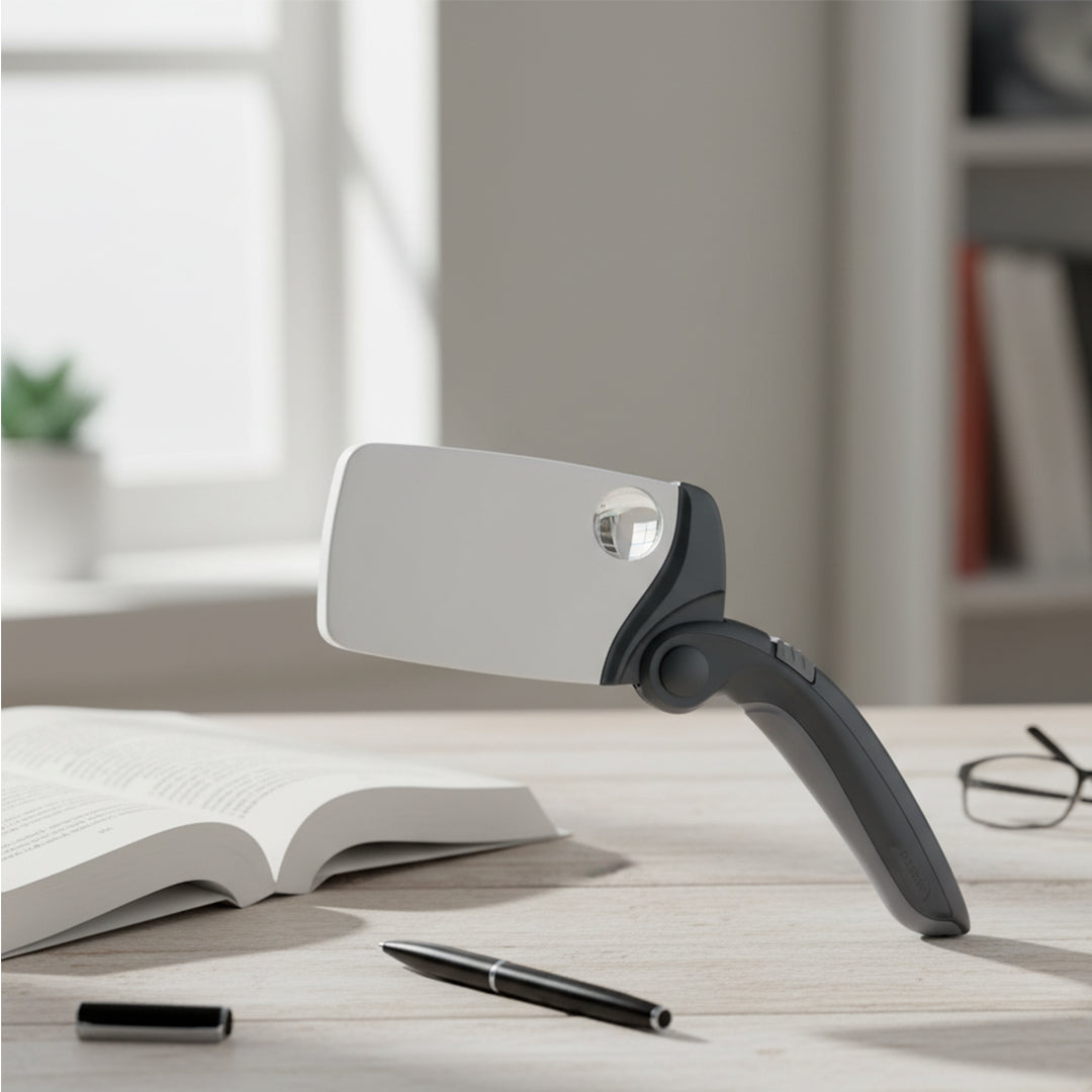 Maped Rectangular Magnifying Glass With Light Blister