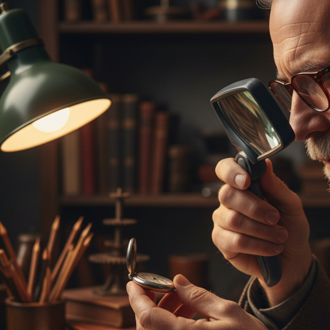 Maped Rectangular Magnifying Glass With Light Blister