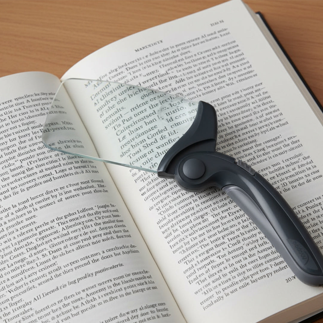 Maped Rectangular Magnifying Glass With Light Blister