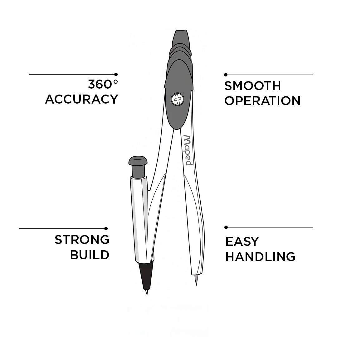 Maped Study Compass Maped Study Mechanical Pencil Compass 2pc Geometry Box Set - SCOOBOO ...