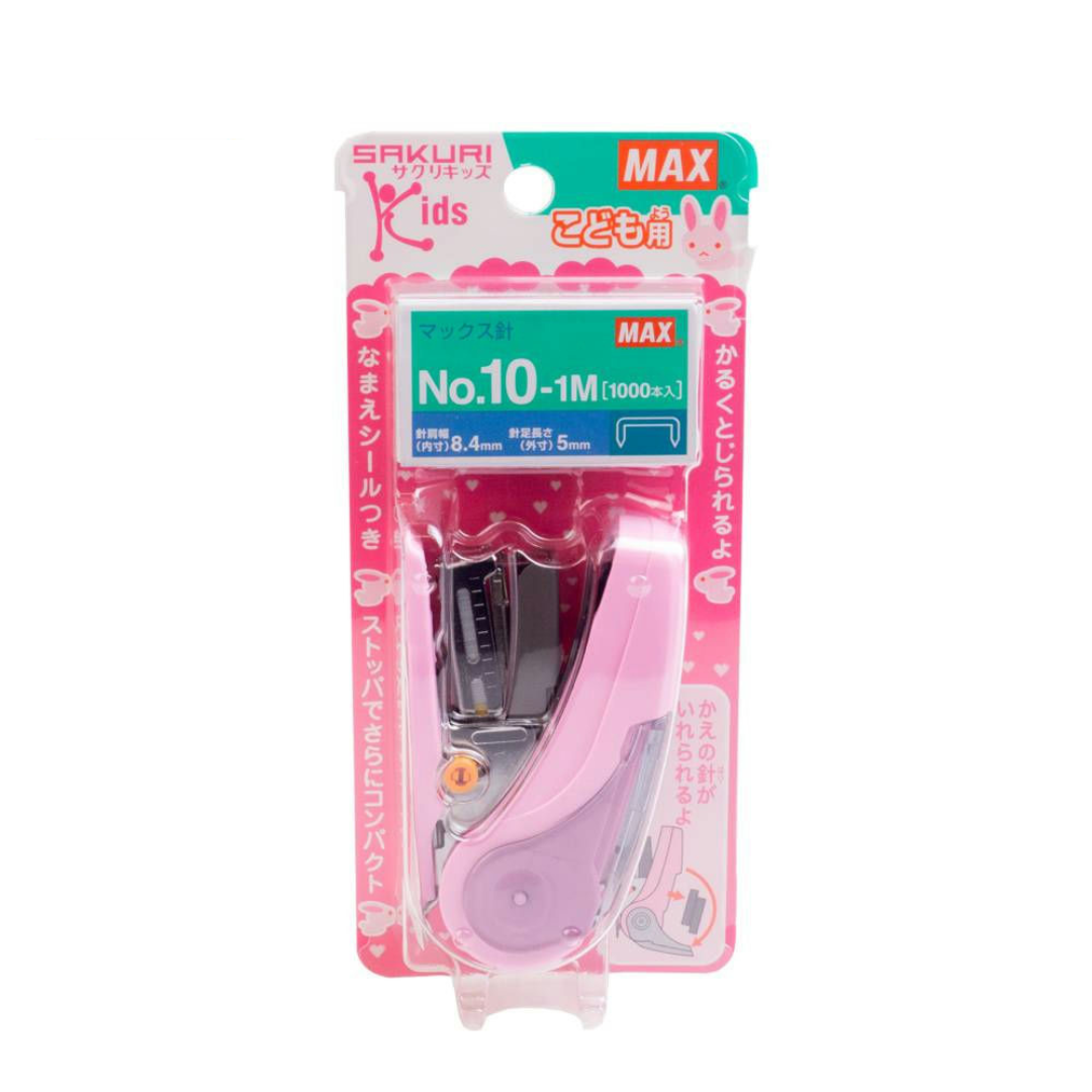 Max Stapler Sakuri Kids HD10NLCK 20-Sheet Binding