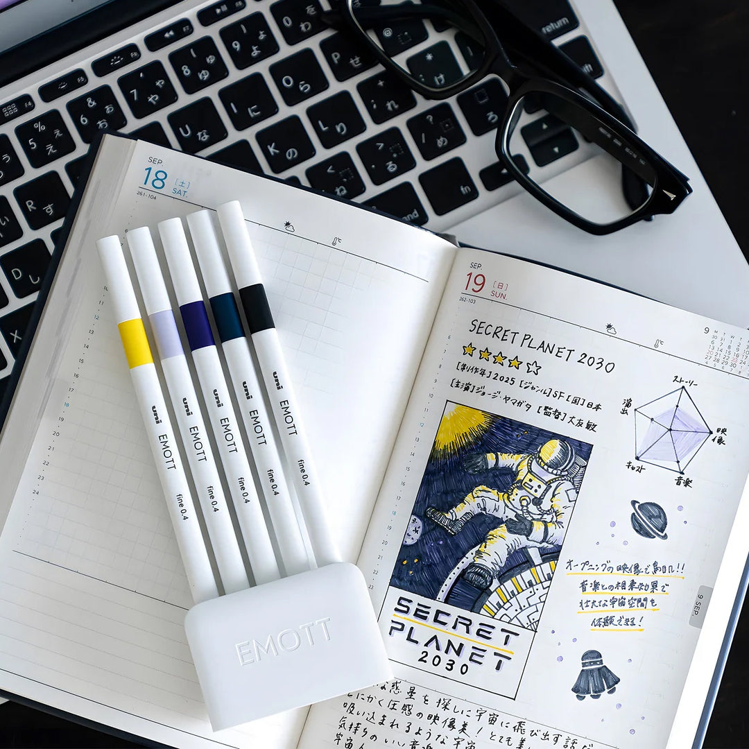 Uni Emott Pens 5-color set