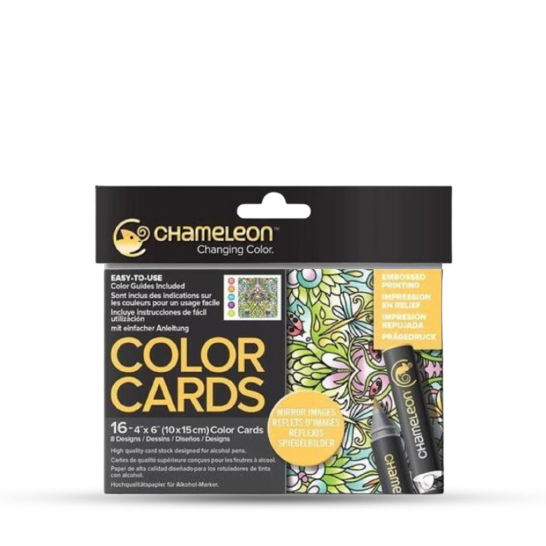 Chameleon Coloring Cards