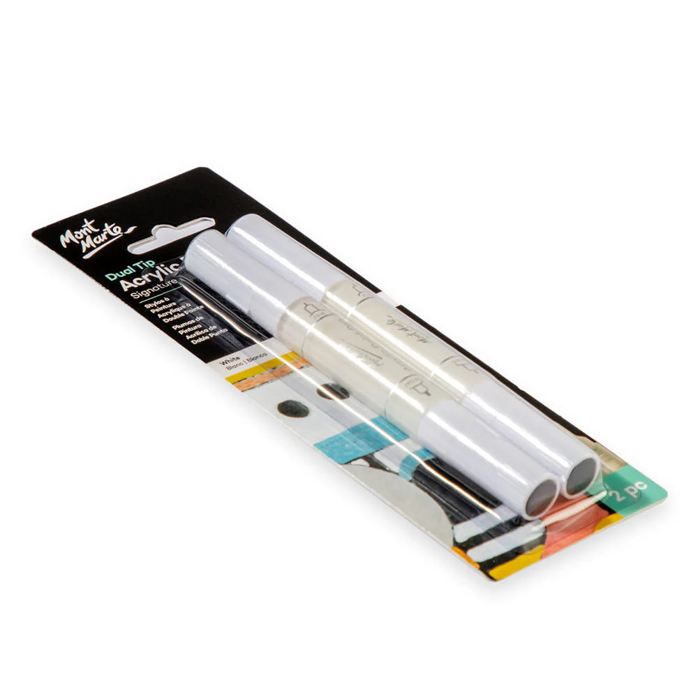Mont Marte Dual Tip Acrylic Paint Pens  Signature Gold 2pc