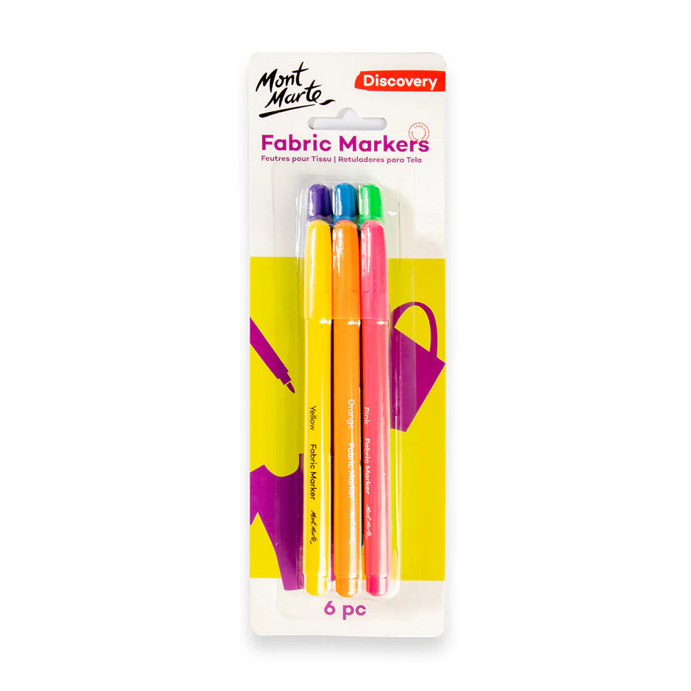 Mont Marte Fabric Markers Discovery - 6pc