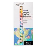 Mont Marte Acrylic Colour Pastel Paint Set Signature 12pc x 36ml