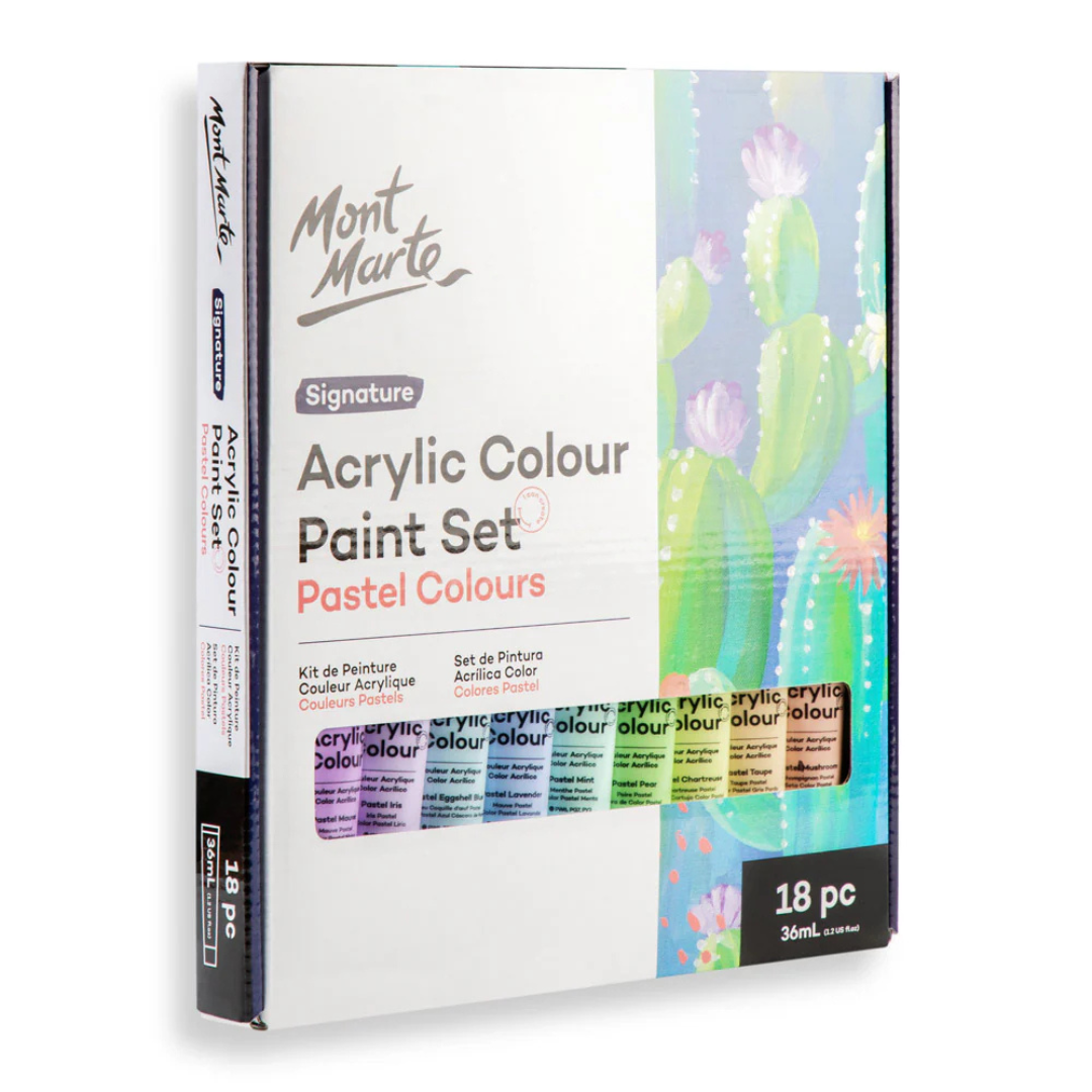 Mont Marte Acrylic Colour Pastel Paint Set Signature