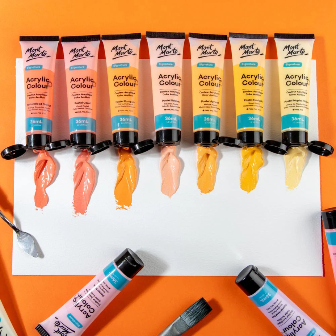 Mont Marte Acrylic Colour Pastel Paint Set Signature