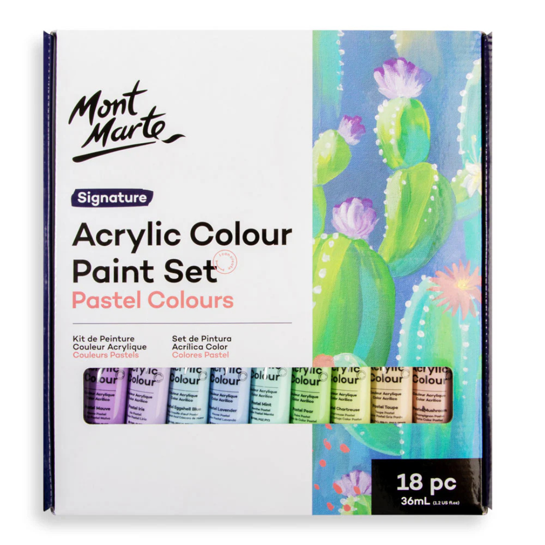 Mont Marte Acrylic Colour Pastel Paint Set Signature