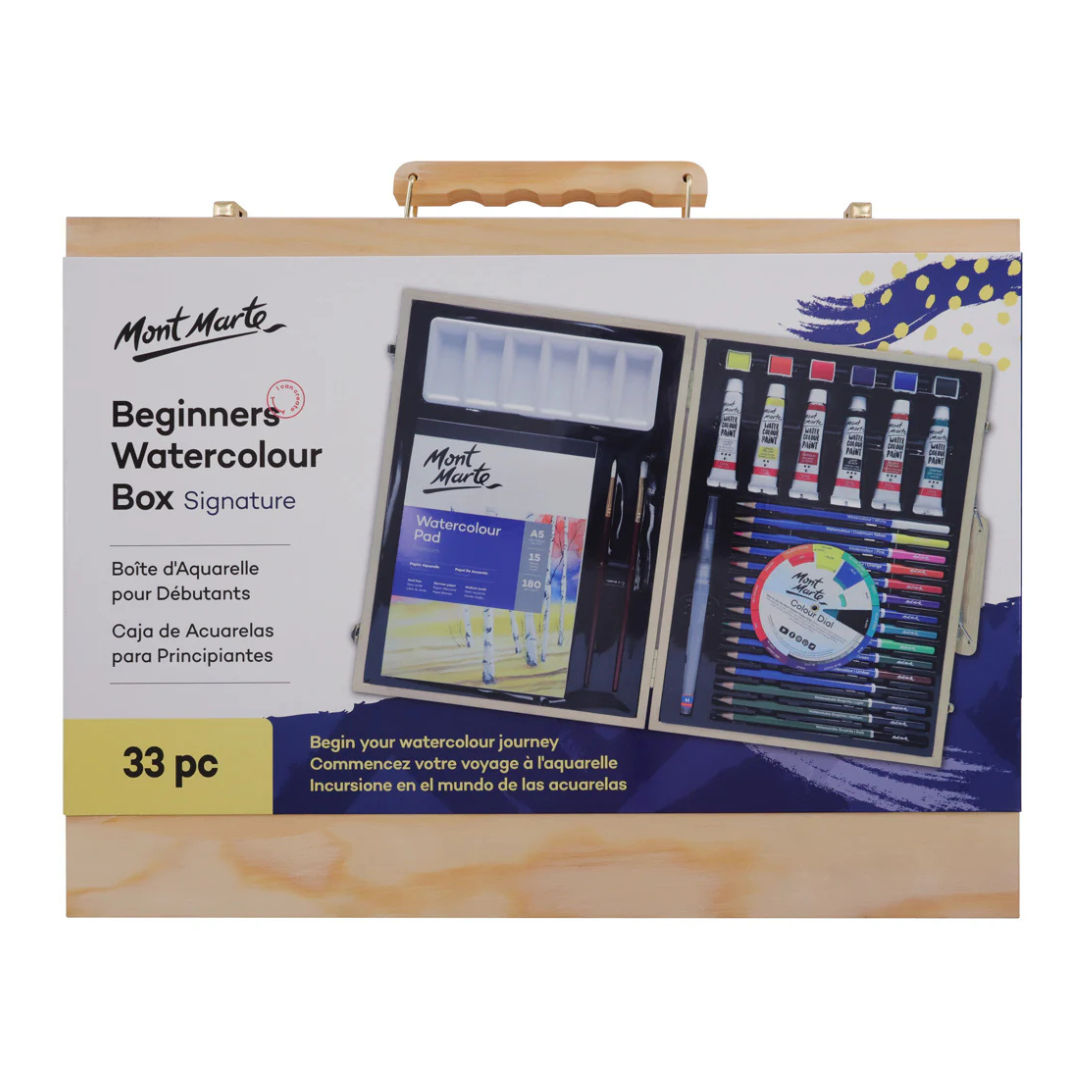 Mont Marte Beginners Watercolour Box Signature 33pc