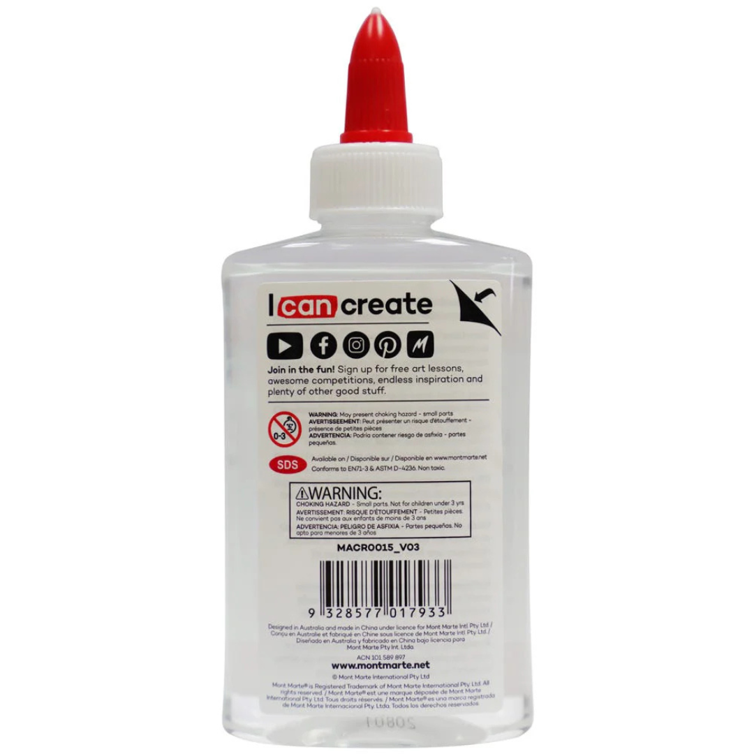 Mont Marte Clear School Glue 147ml washable