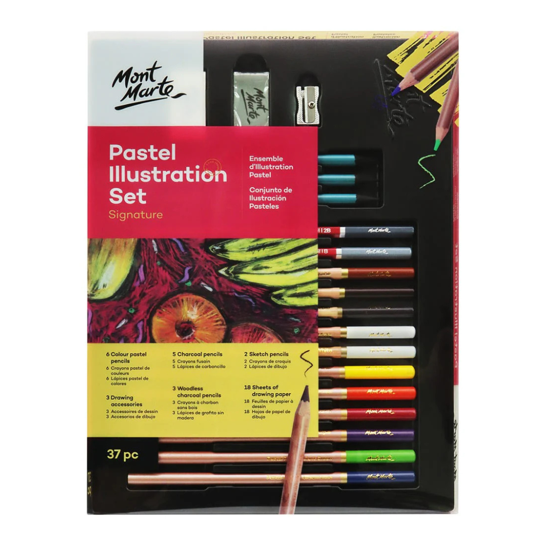Mont Marte Colour Pastel Illustration Set Signature 37pc