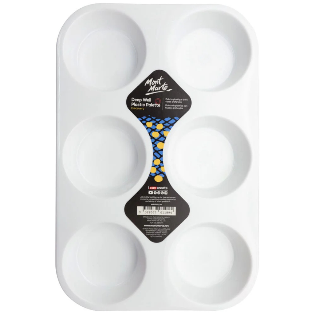 Mont Marte Deep Well Plastic Palette Discovery 6 Wells