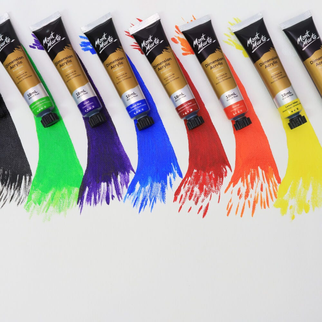 Mont Marte Dimension Acrylic Paint Intro Set Premium 8pc x 18ml