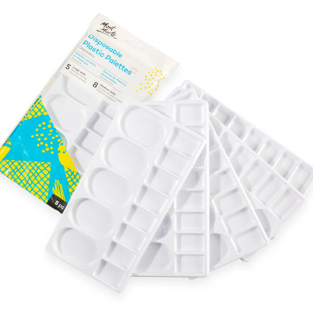 Mont Marte Disposable Plastic Palettes Discovery 5pc