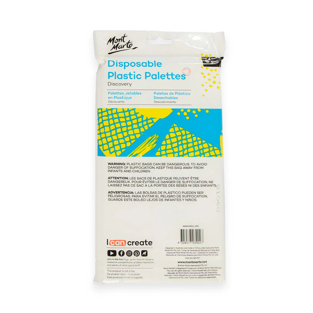 Mont Marte Disposable Plastic Palettes Discovery 5pc