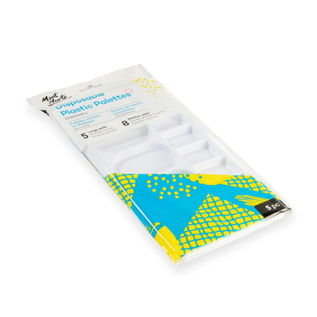 Mont Marte Disposable Plastic Palettes Discovery 5pc