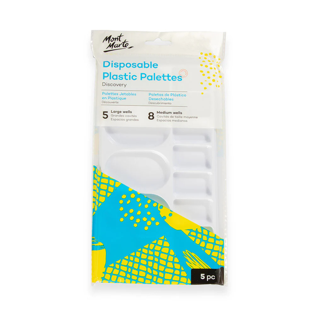 Mont Marte Disposable Plastic Palettes Discovery 5pc