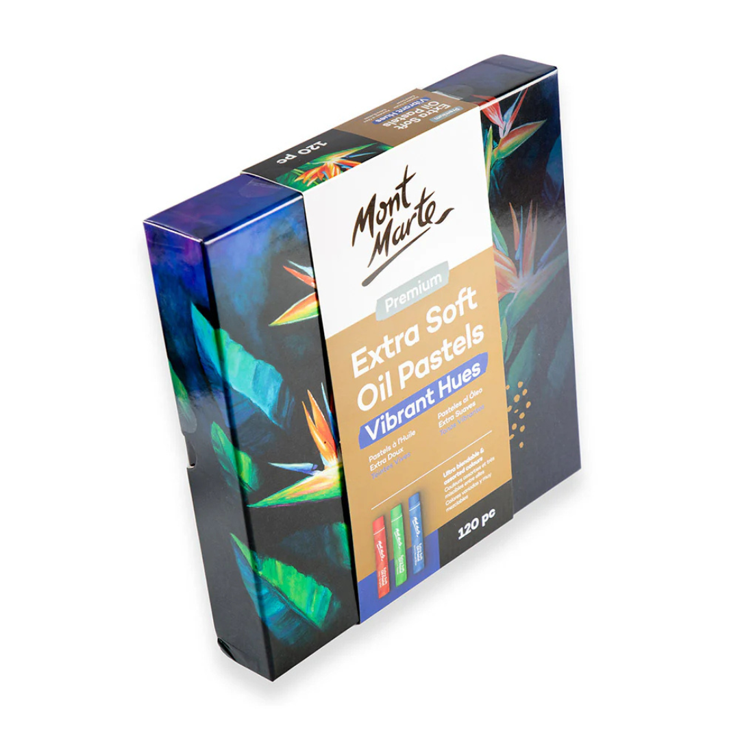 Mont Marte Extra Soft Oil Pastels Vibrant Hues Premium 120pc
