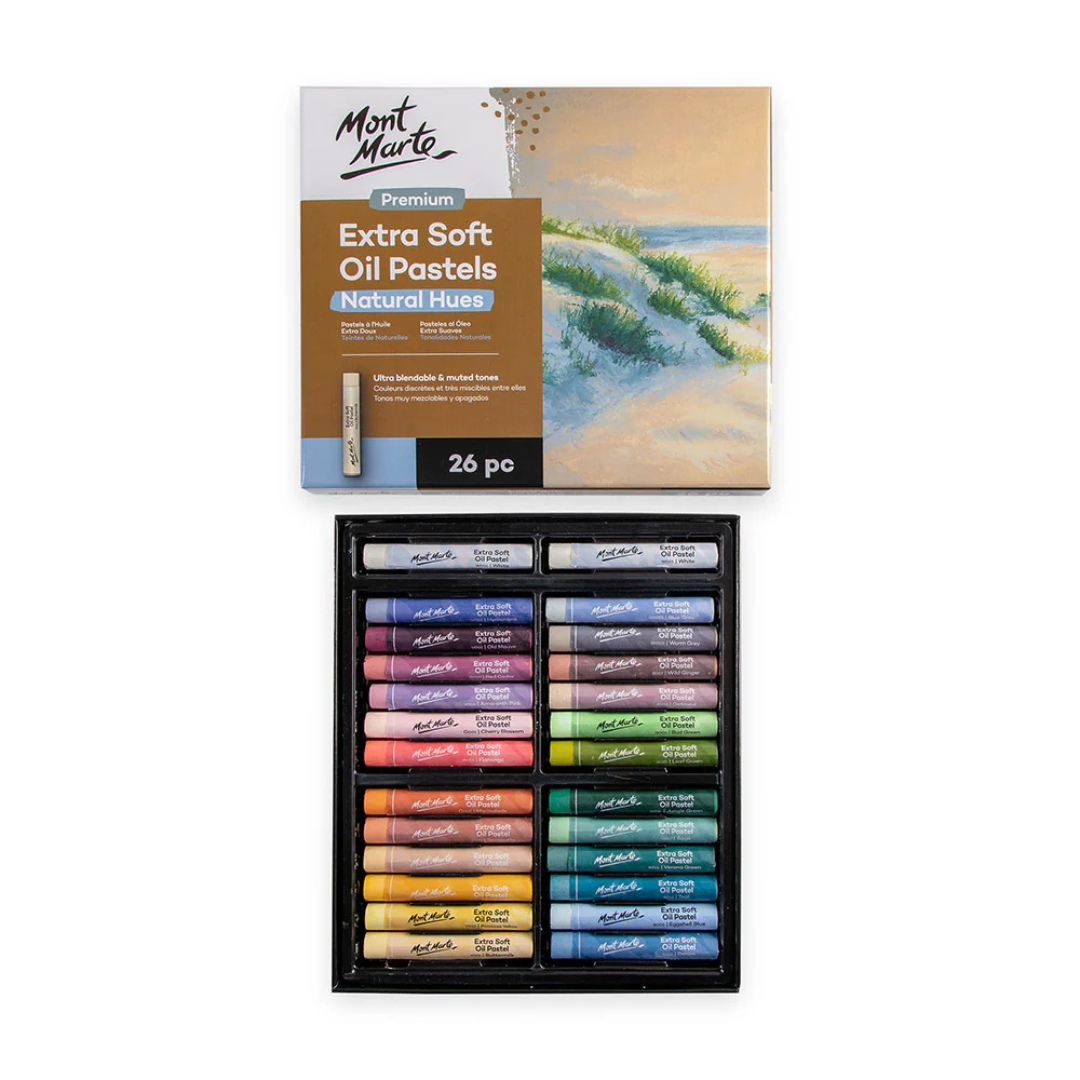 Mont Marte Extra Soft Oil Pastels Natural Hues Premium