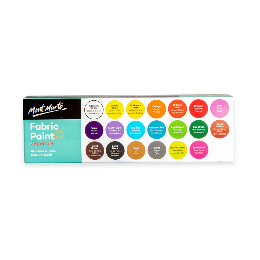 Mont Marte Fabric Paint Signature 20pc x 20ml