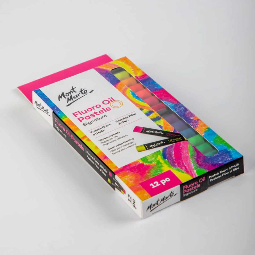 Mont Marte Fluoro Oil Pastels Signature 12pc