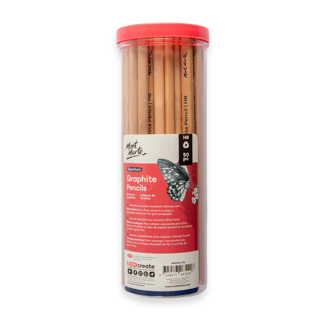Mont Marte Graphite Pencils HB Signature 50pc