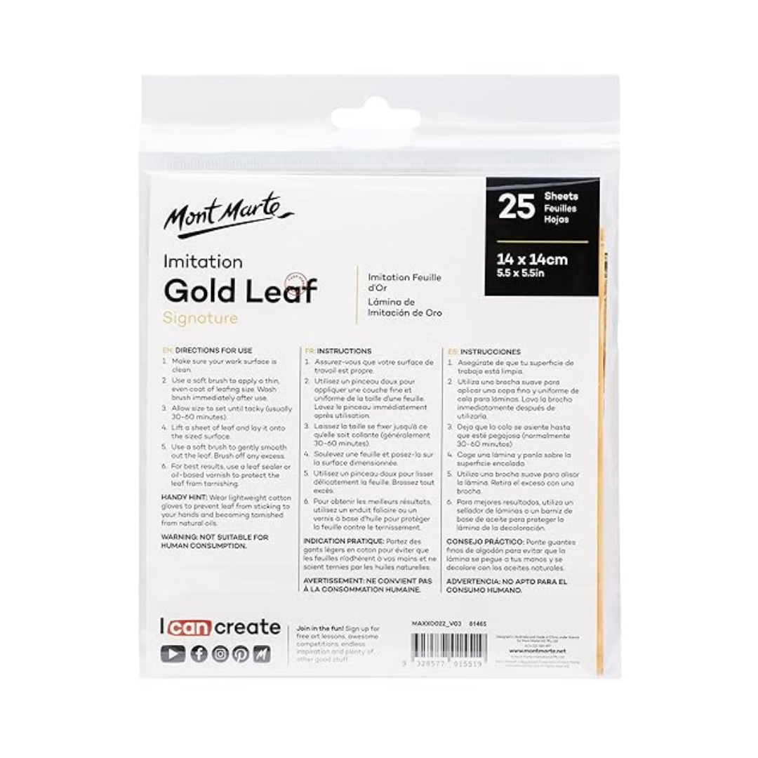 Mont Marte Imitation Leaf Signature 14cm x 14cm (5.5in) 25-Sheets