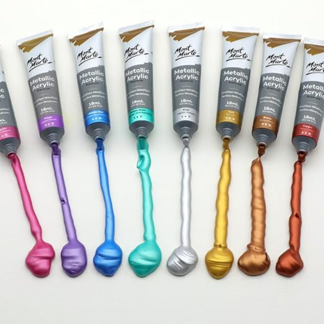 Mont Marte Metallic Acrylic Intro Set 8pc