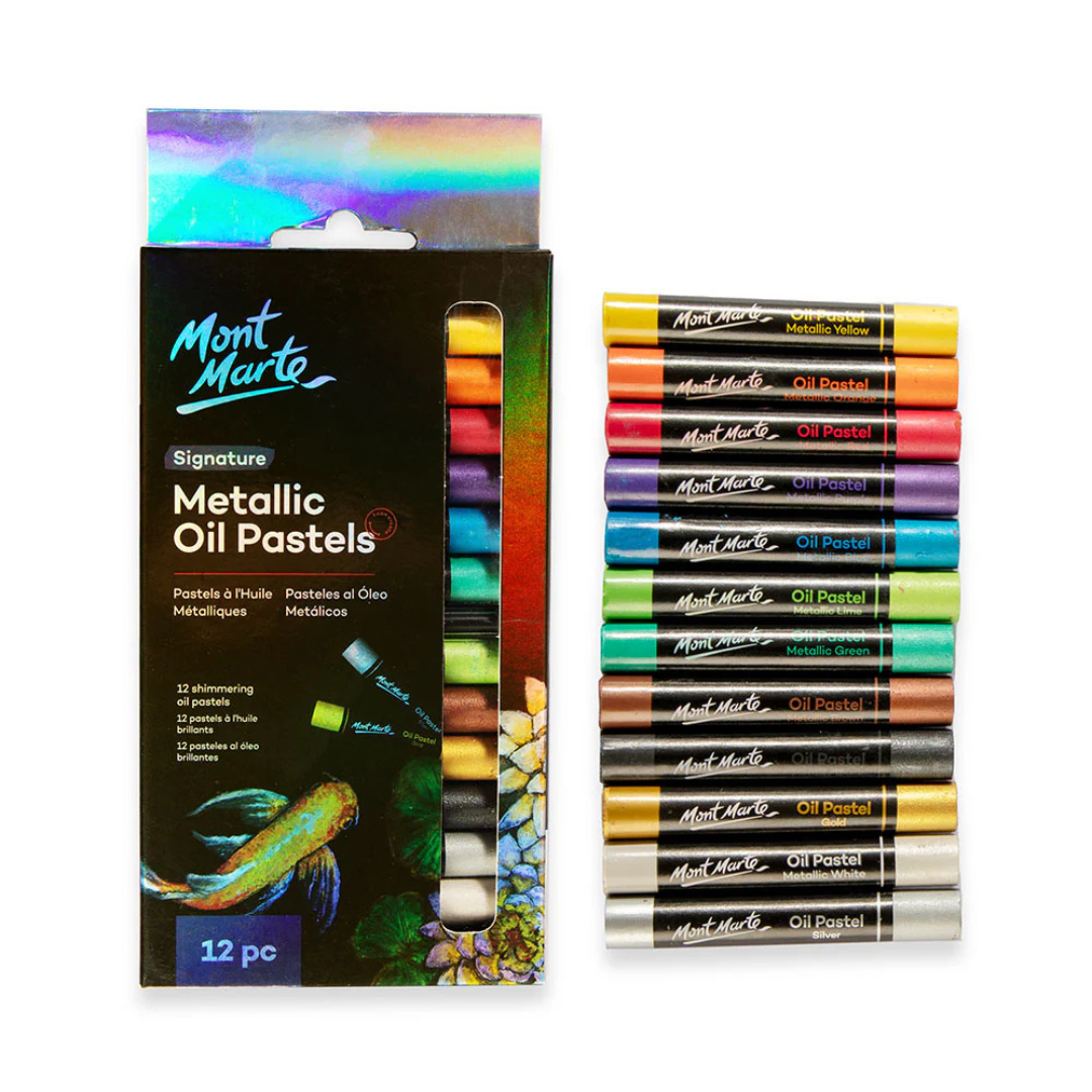 Mont Marte Metallic Oil Pastels Signature 12pc