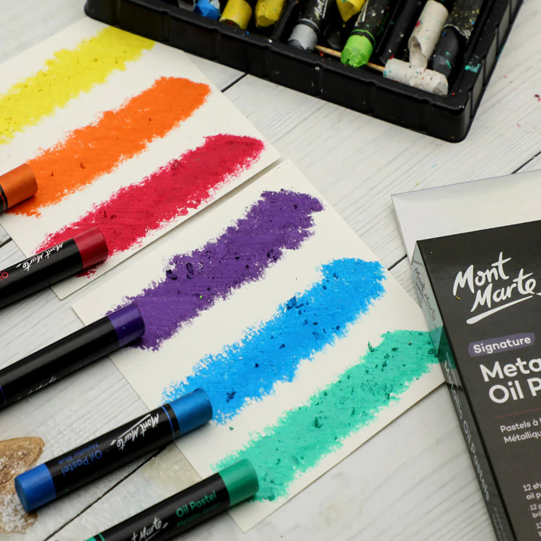 Mont Marte Metallic Oil Pastels Signature 12pc