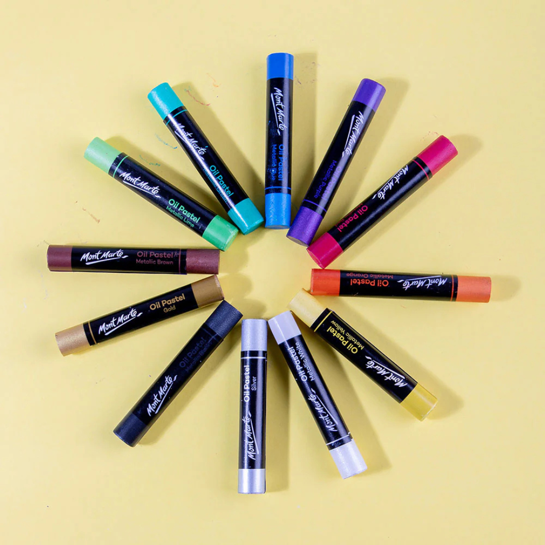 Mont Marte Metallic Oil Pastels Signature 12pc