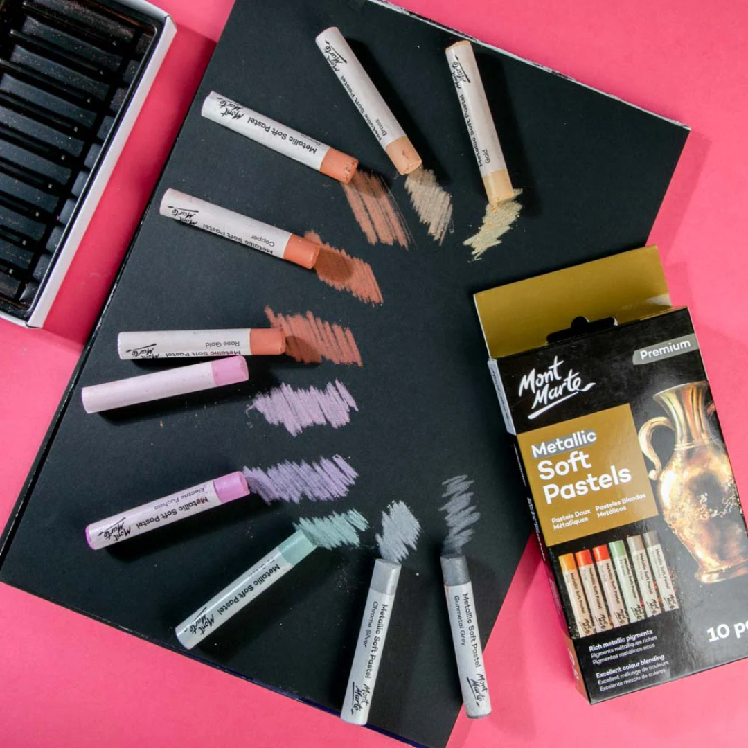 Mont Marte Metallic Soft Pastels Premium 10pc