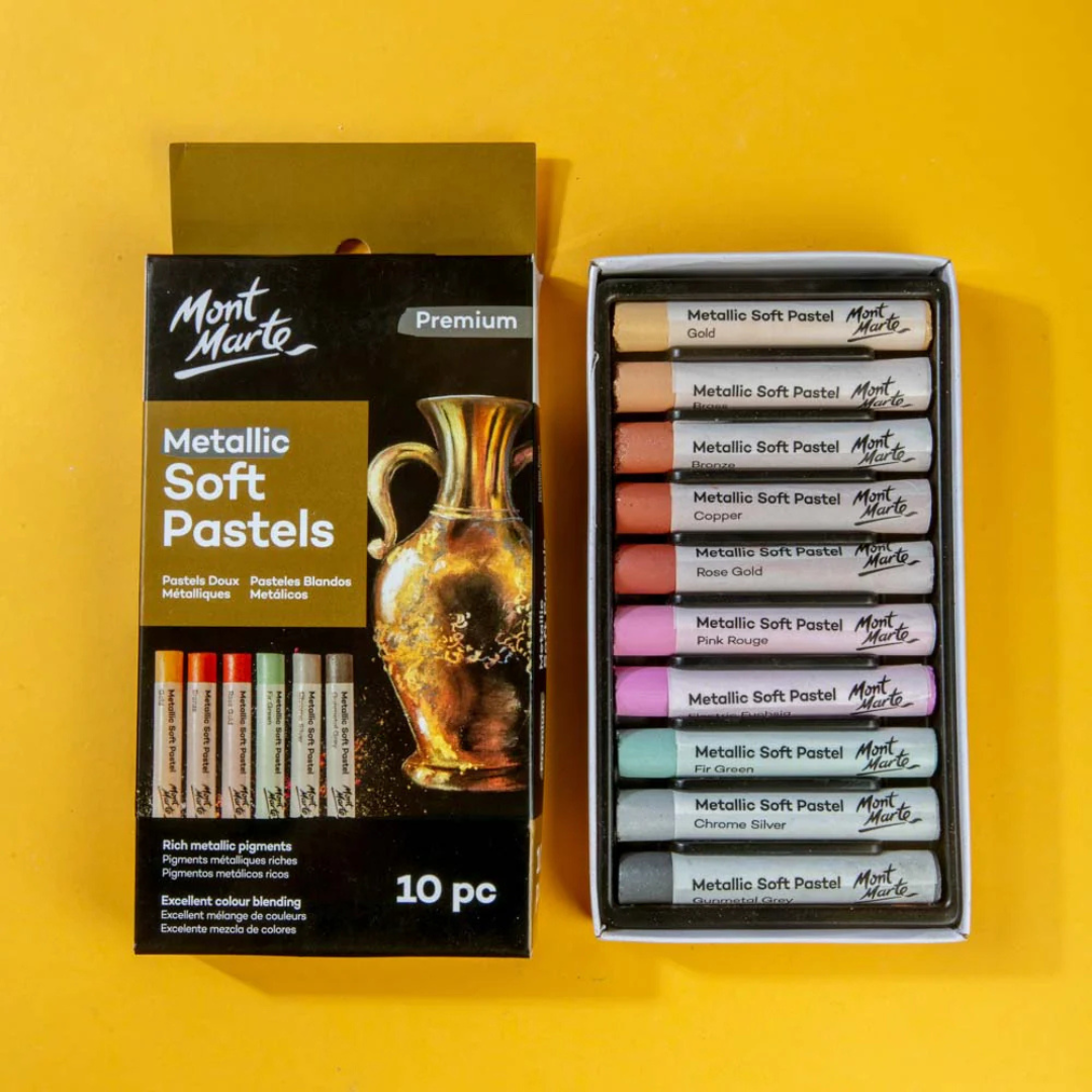 Mont Marte Metallic Soft Pastels Premium 10pc