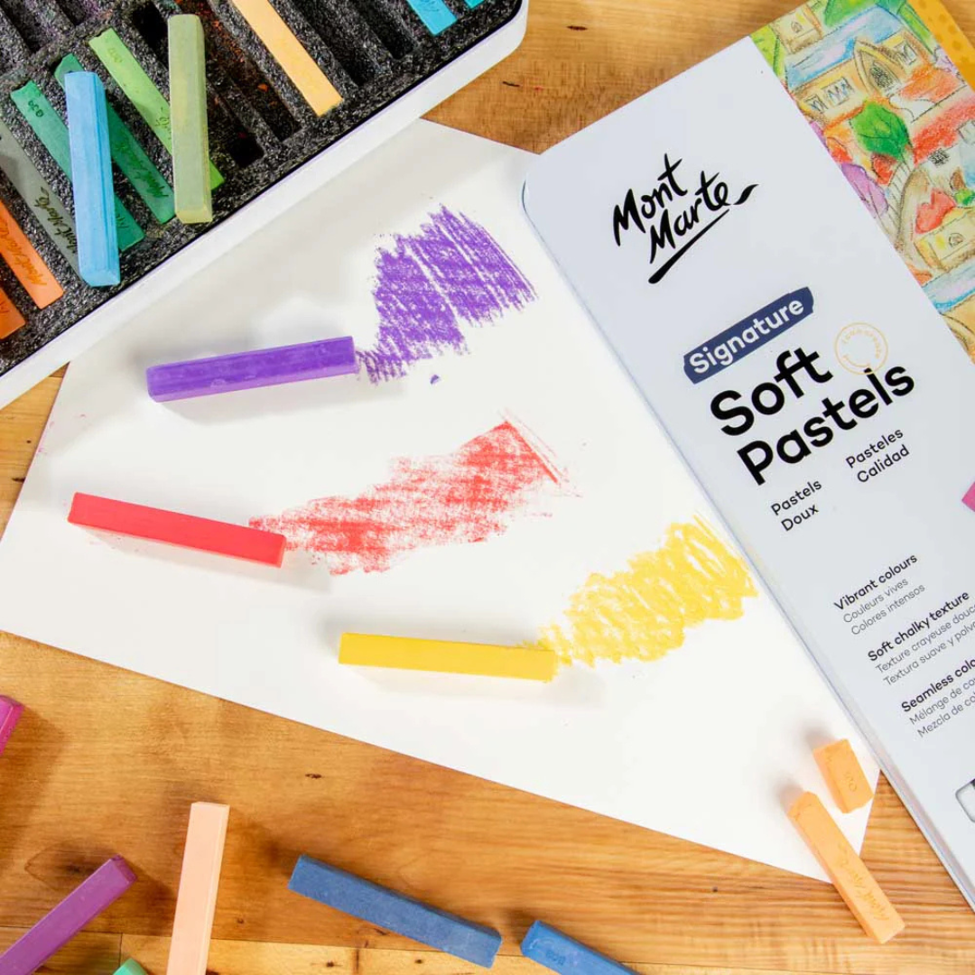 Mont Marte Soft Pastels in Tin Box Signature 36pc