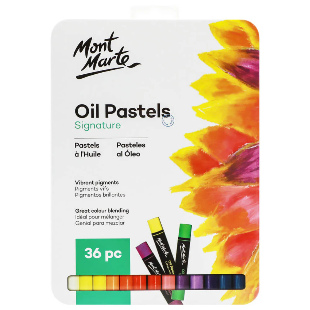 Mont Marte Oil Pastels in Tin Box Signature