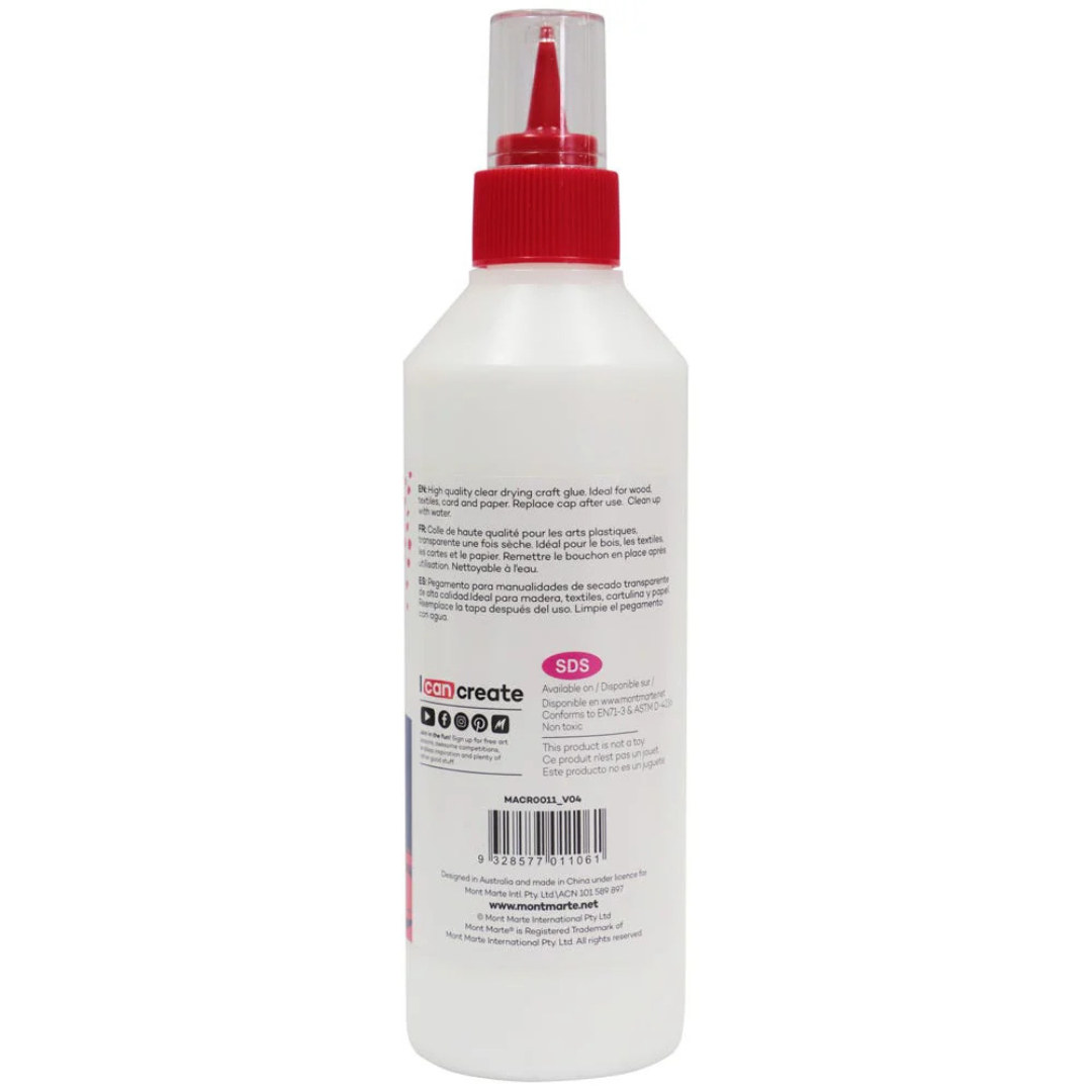 Mont Marte PVA Craft Glue Fine Tip 250g